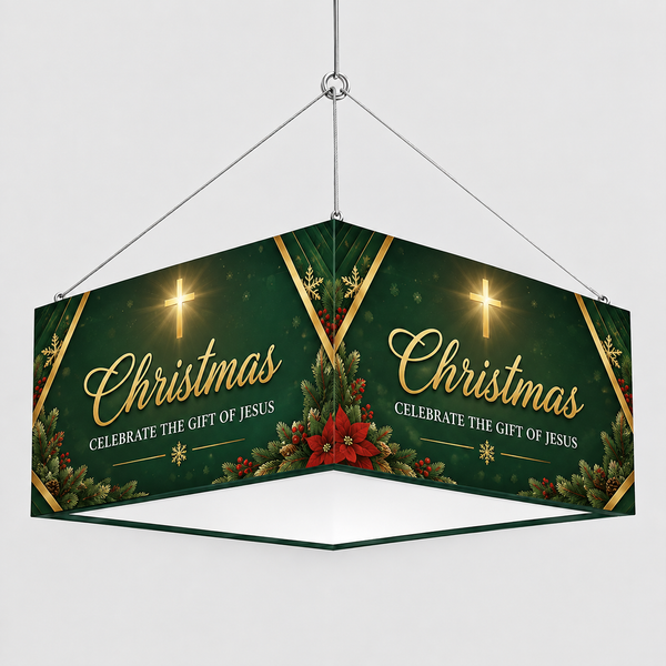 Church Lobby Square Hanging Banner
