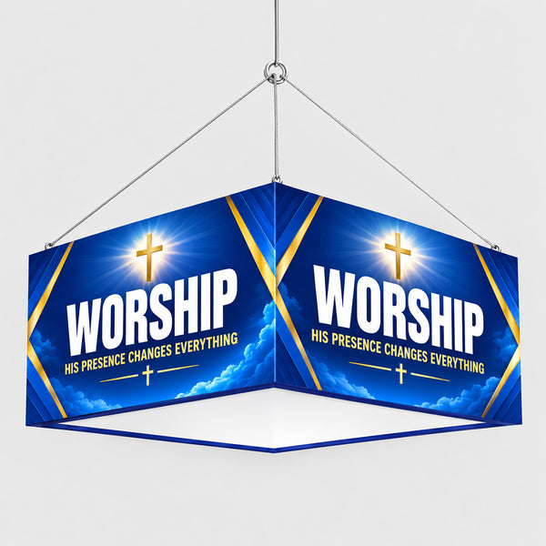 Church Lobby Square Hanging Banner