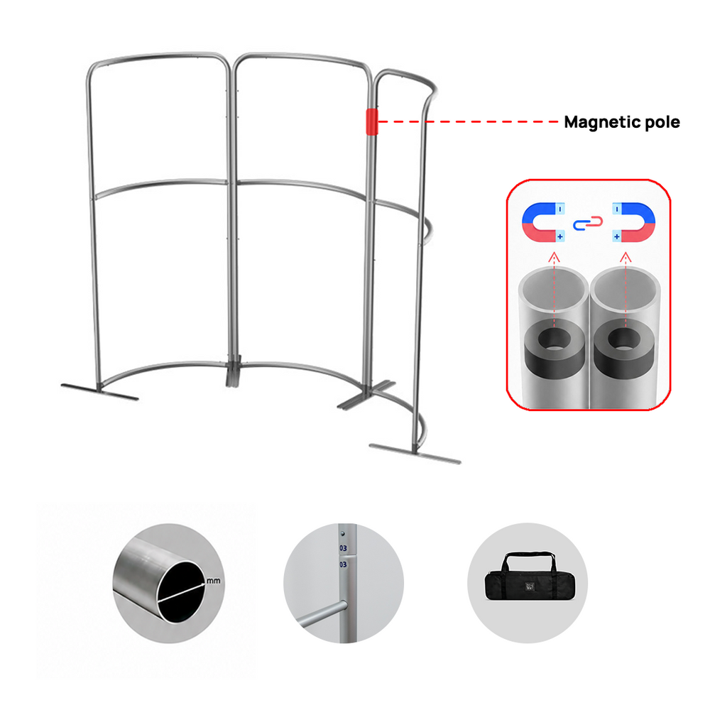 Magnetic Fabric Booth Display - Model 2 (6.5 x 6.5ft)