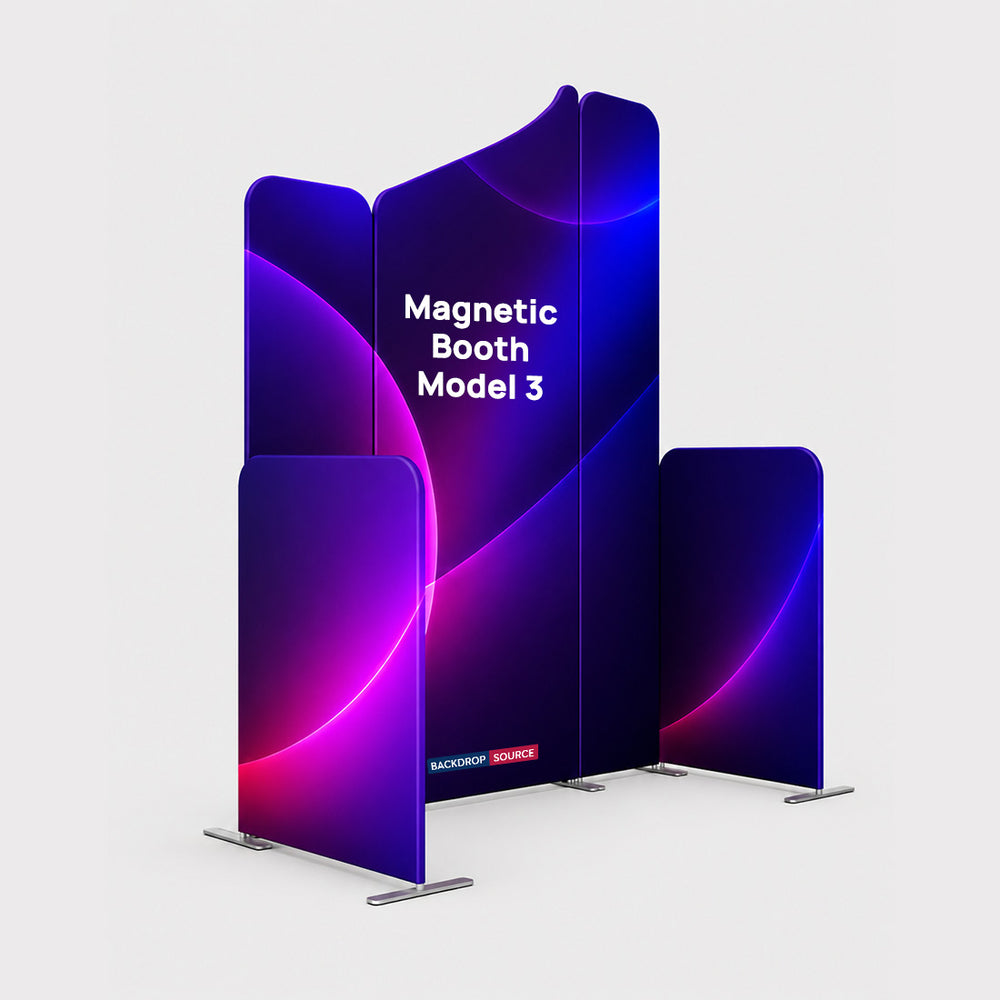 Magnetic Fabric Booth Display - Model 3 (6.5 x 6.5ft)