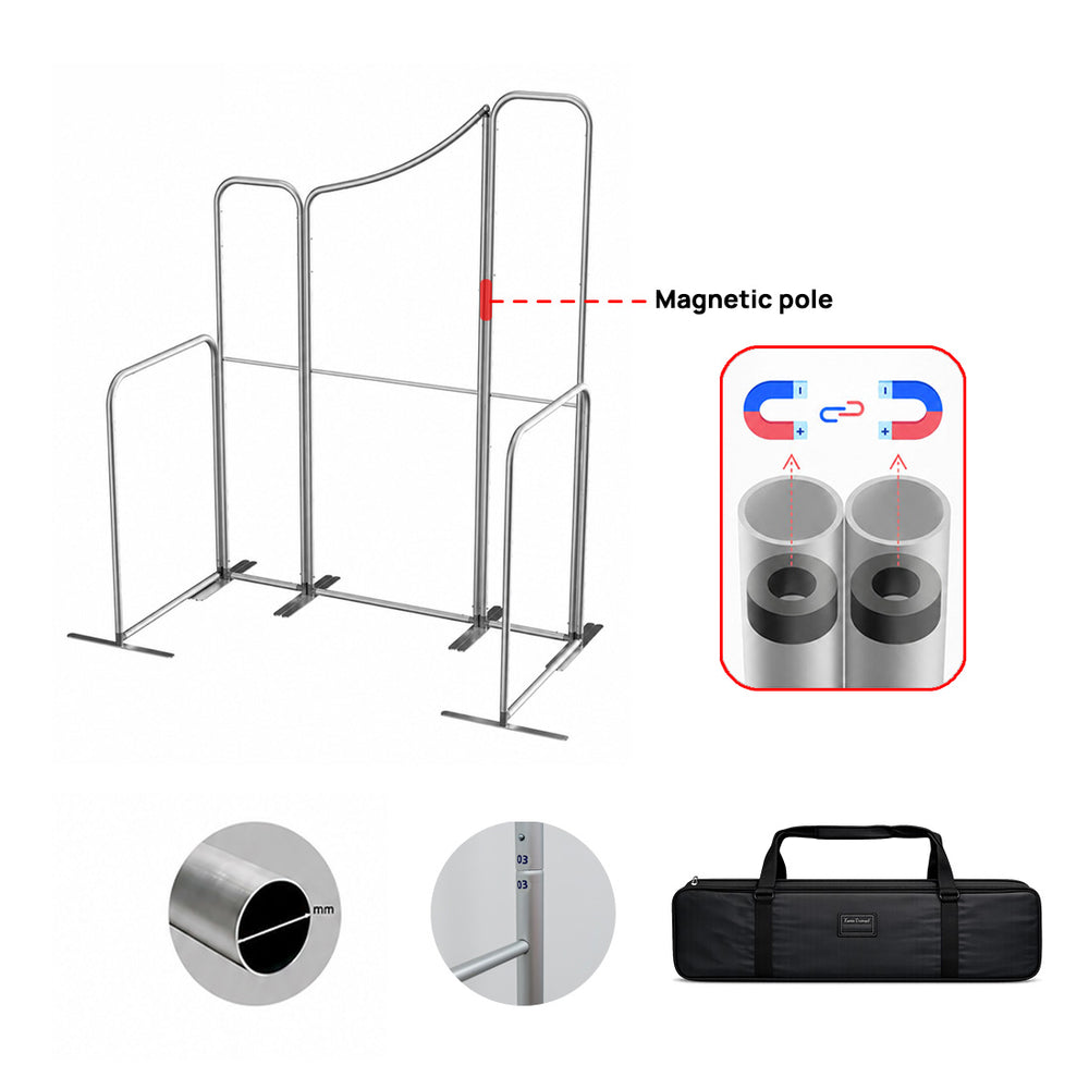Magnetic Fabric Booth Display - Model 3 (6.5 x 6.5ft)