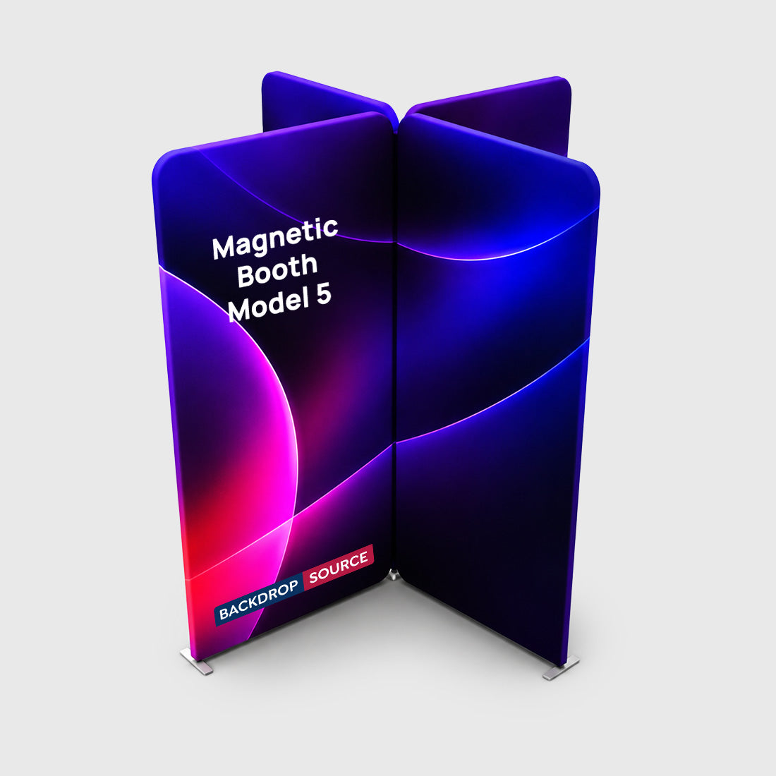 6.5x6.5 Magnetic Fabric Straight Backwall Display