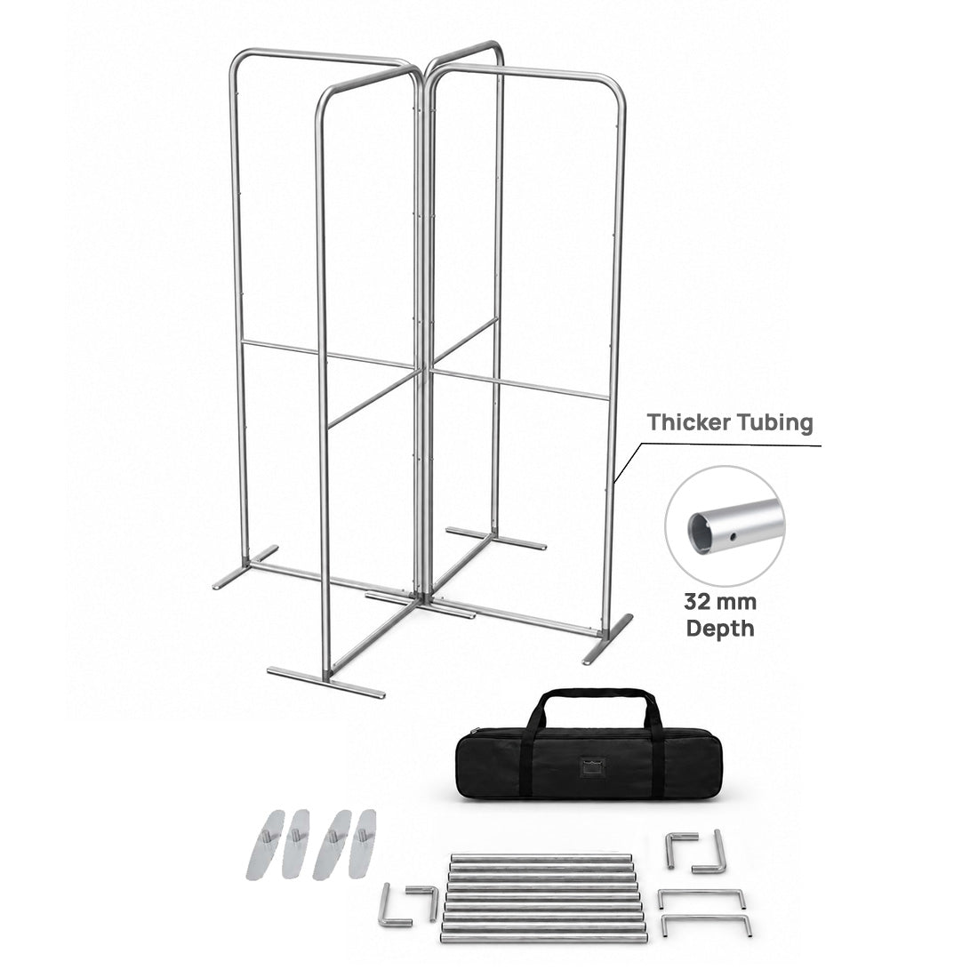 6.5x6.5 Magnetic Fabric Straight Backwall Display
