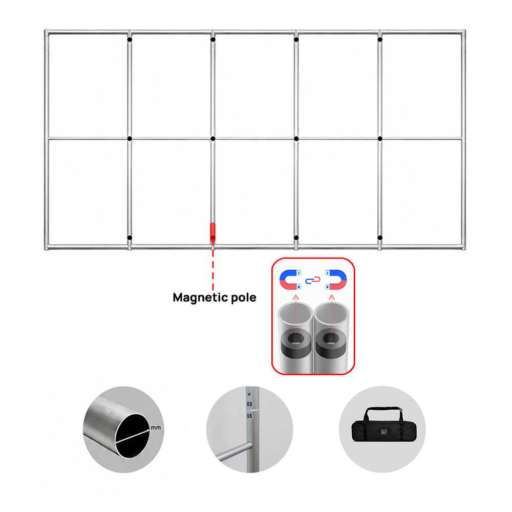 Pantallas separadoras magnéticas de 5 paneles