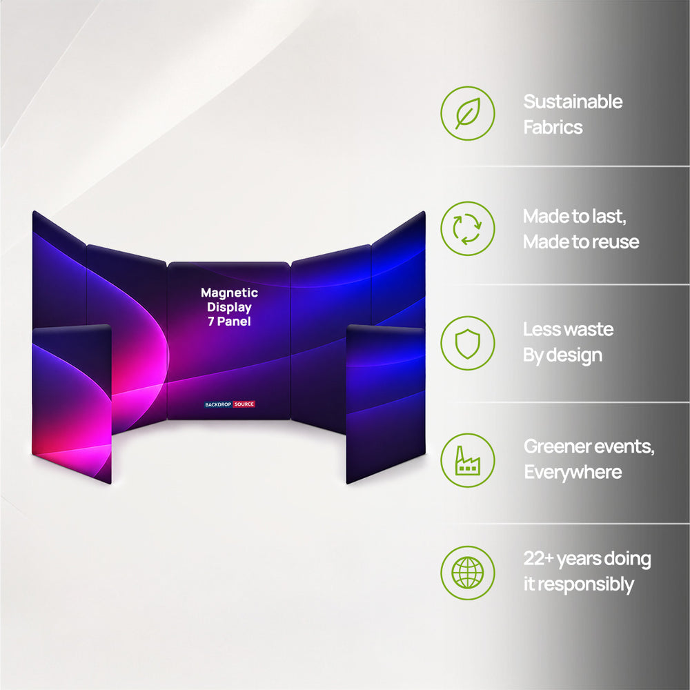 Fabric Magnetic Partition Display – 7 Panel