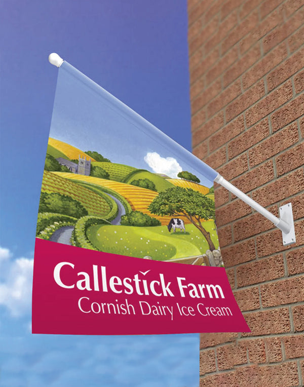 Wall Mounted Fabric Promotional Flags