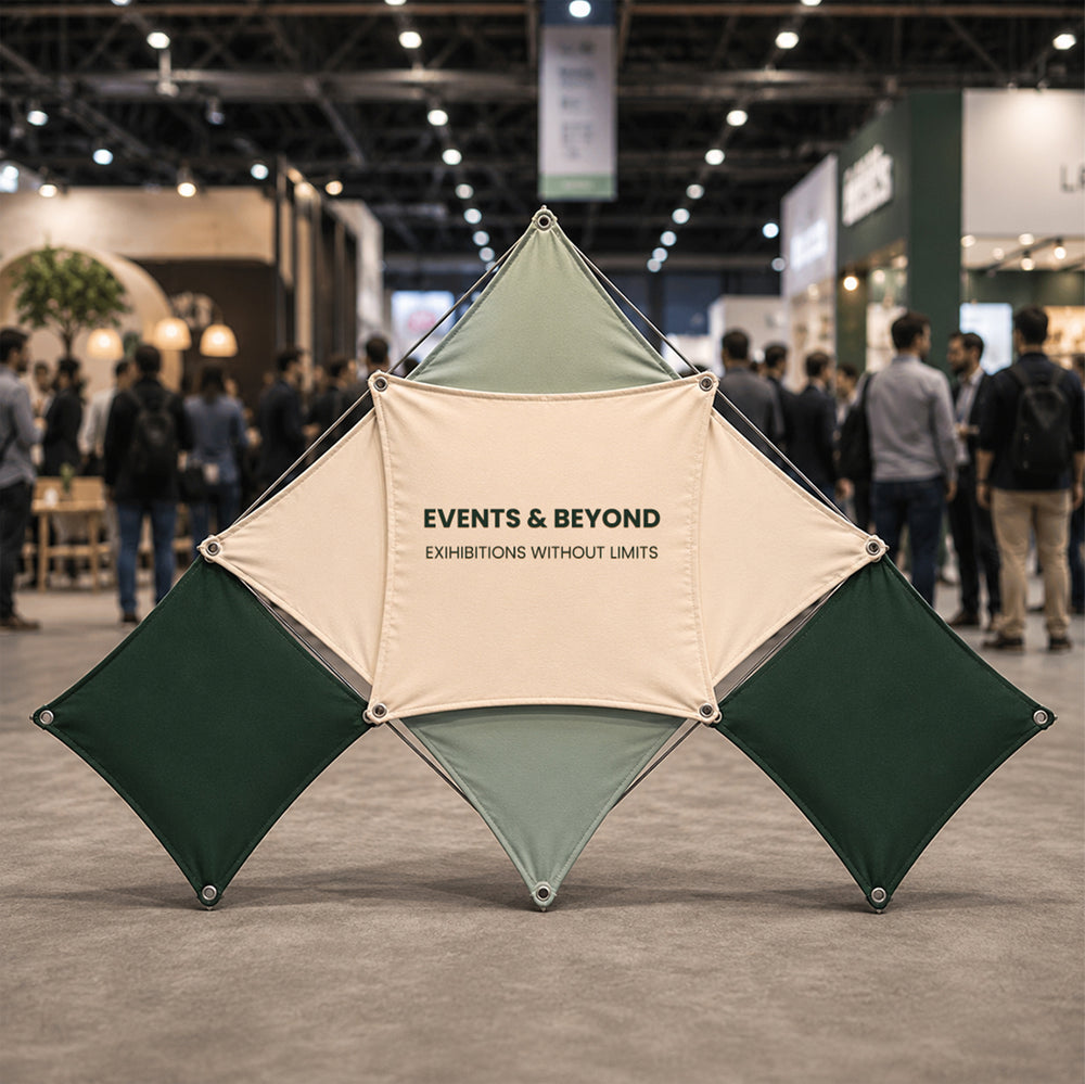 Medium Triangular Fabric GeoMetrix Pop Up Grid Display