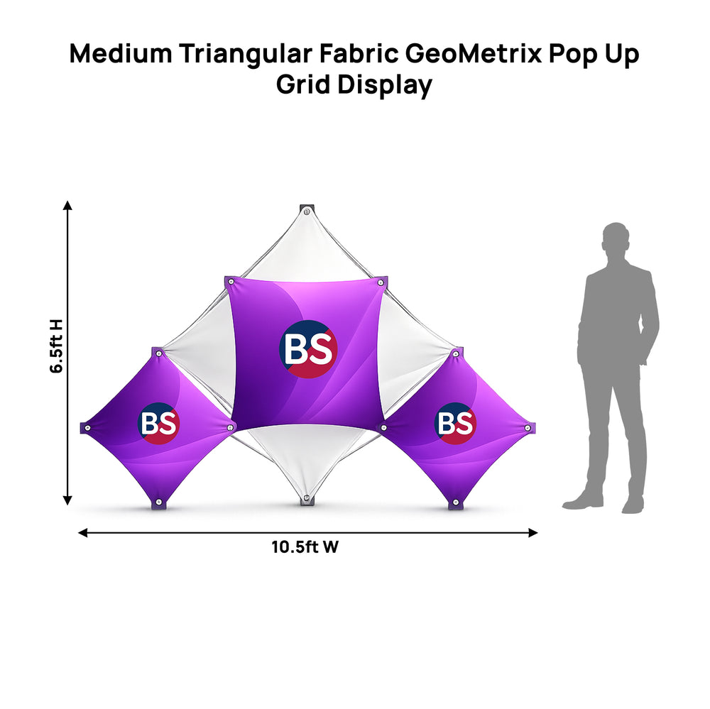Medium Triangular Fabric GeoMetrix Pop Up Grid Display