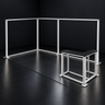 10x20 RGB LED Frame + SEG Light Box Booth Kit with Corner Counter