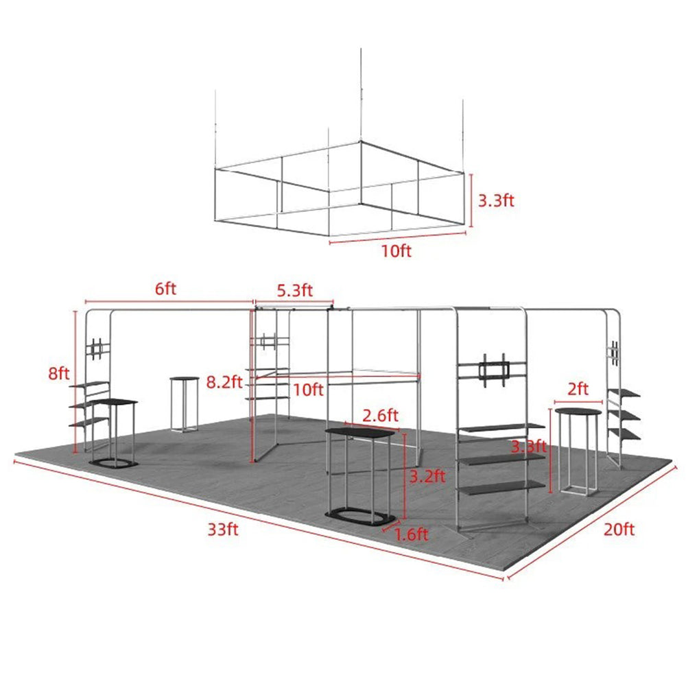 Modular Booth Kits 30ft x 20ft - Model 4