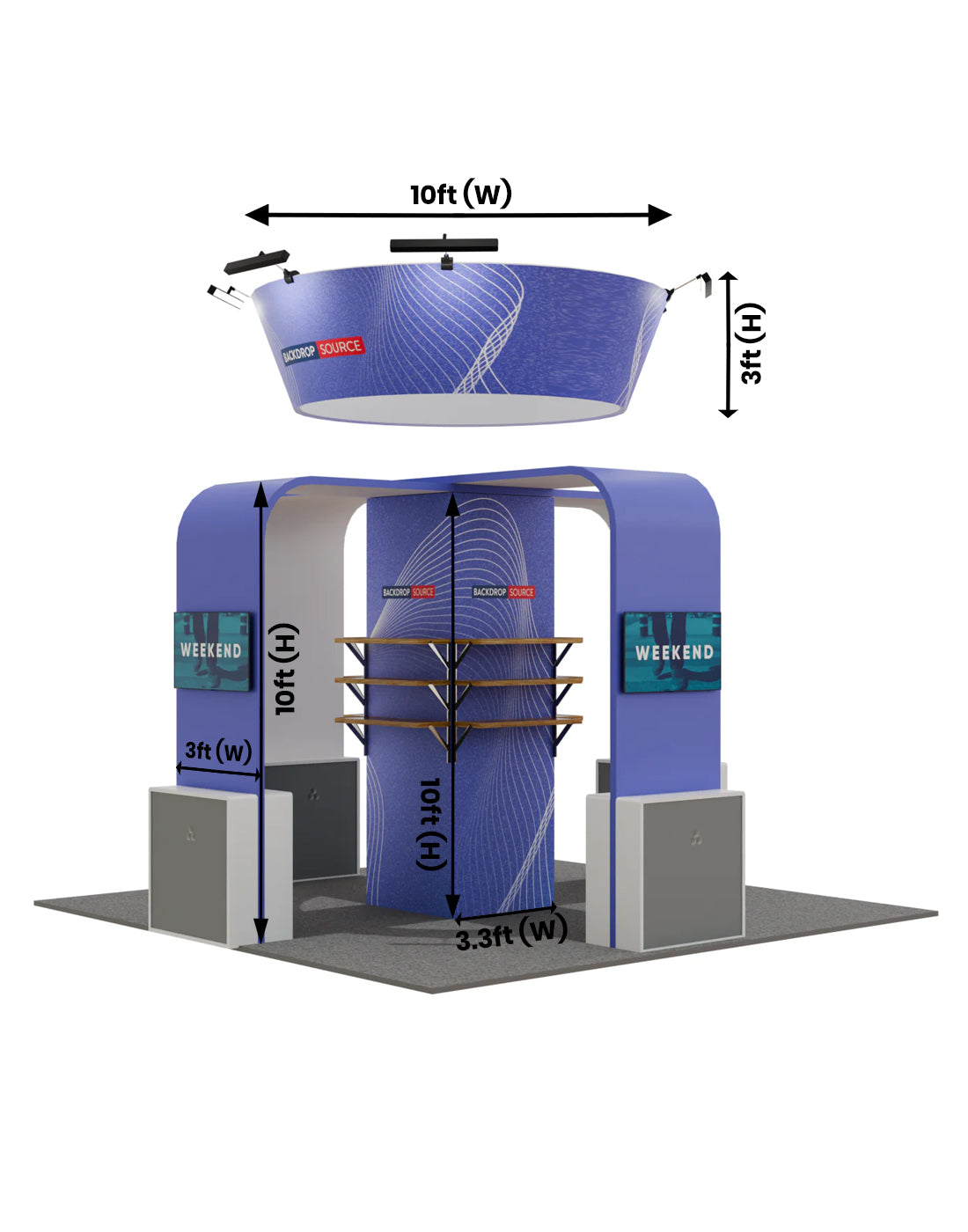Modular Booth Systems 20x20 Modular Booth Kit – Model 03 | Large Trade Show Exhibit USA ...