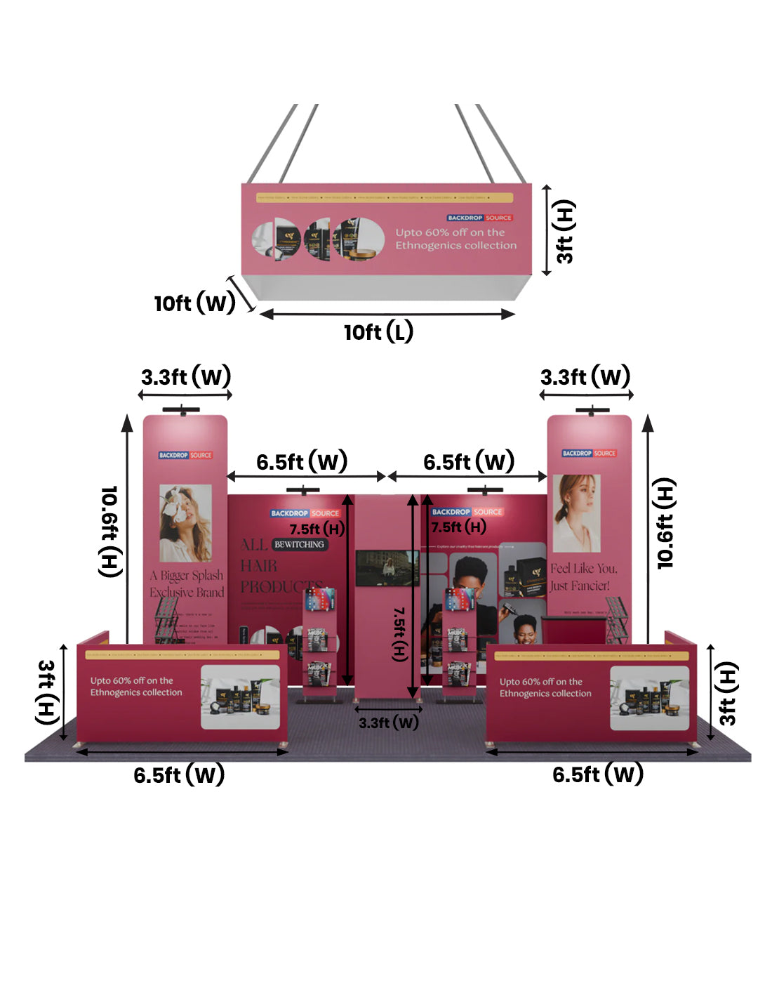 20x20 Modular Booth Kit – Model 07 | Custom Exhibition Display USA ...