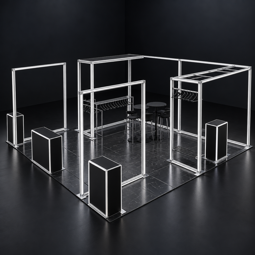 20x20 Double-Sided RGB LED Frame Light Box Exhibition Stand