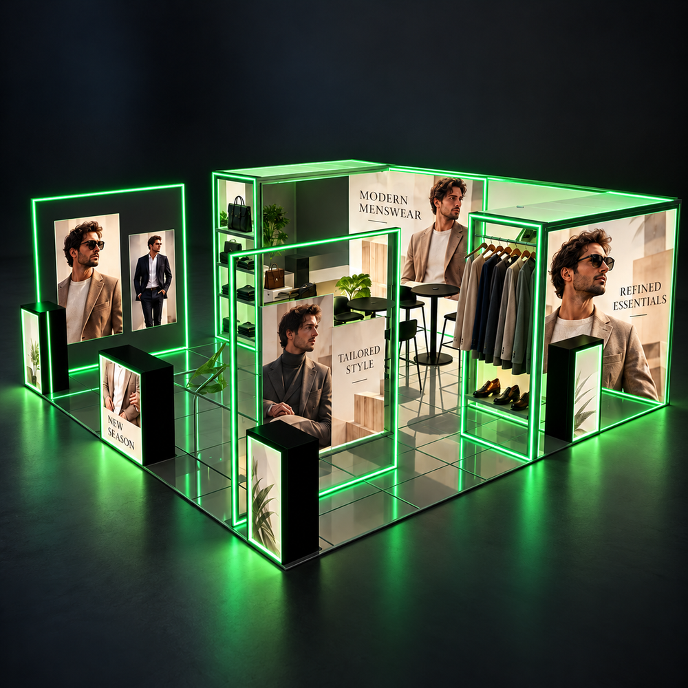 20x20 Double-Sided RGB LED Frame Light Box Exhibition Stand