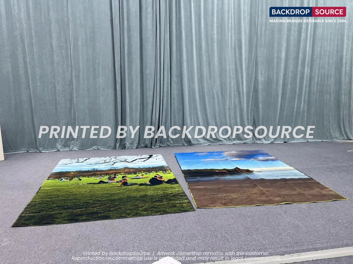 Double sided fabric printing