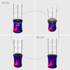 Oval Fabric Display Counter with Acrylic Triple Shelves