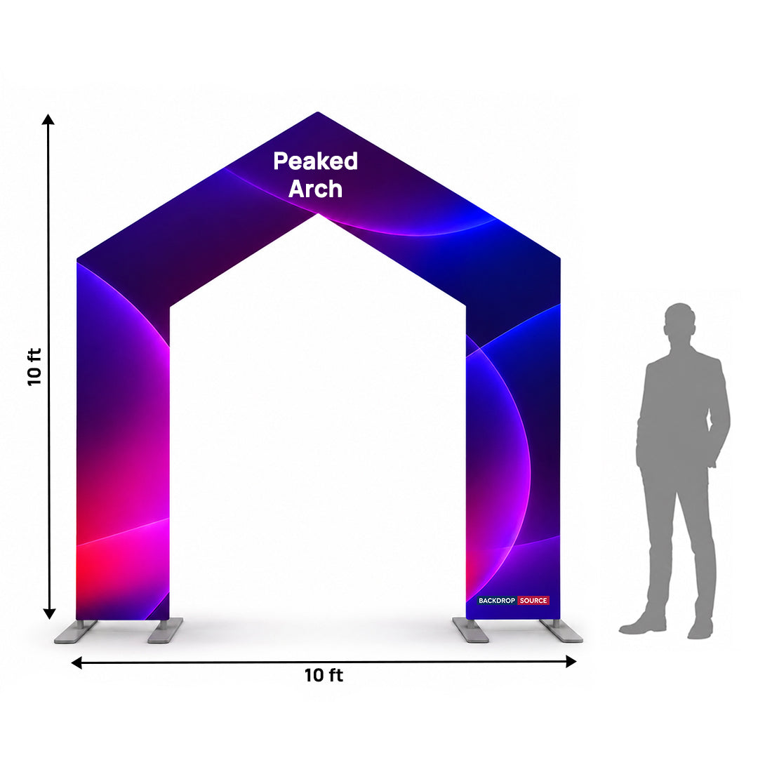 Peaked Arch Fabric Display for Events