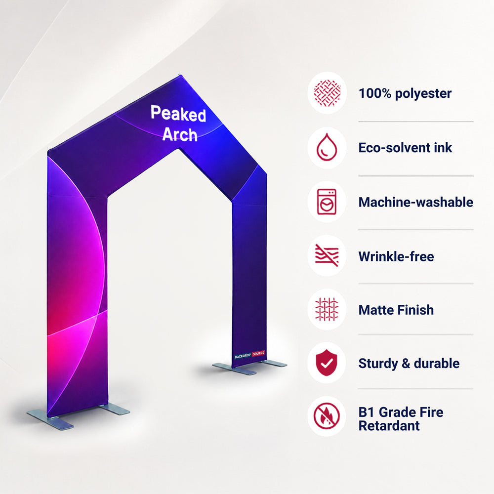 Peaked Arch Fabric Display for Events