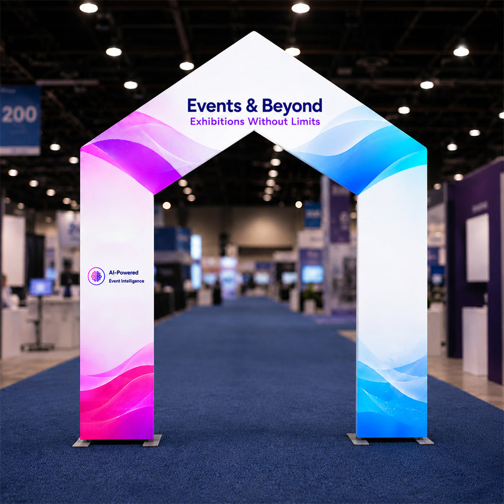 Peaked Arch Fabric Display for Events