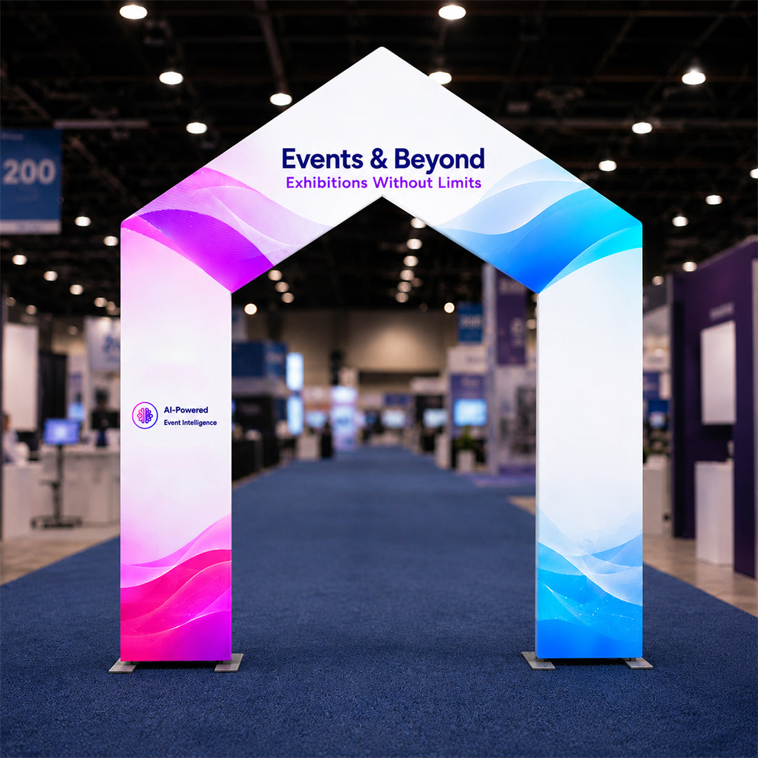 Peaked Arch Fabric Display for Events