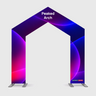 Peaked Arch Fabric Display for Events