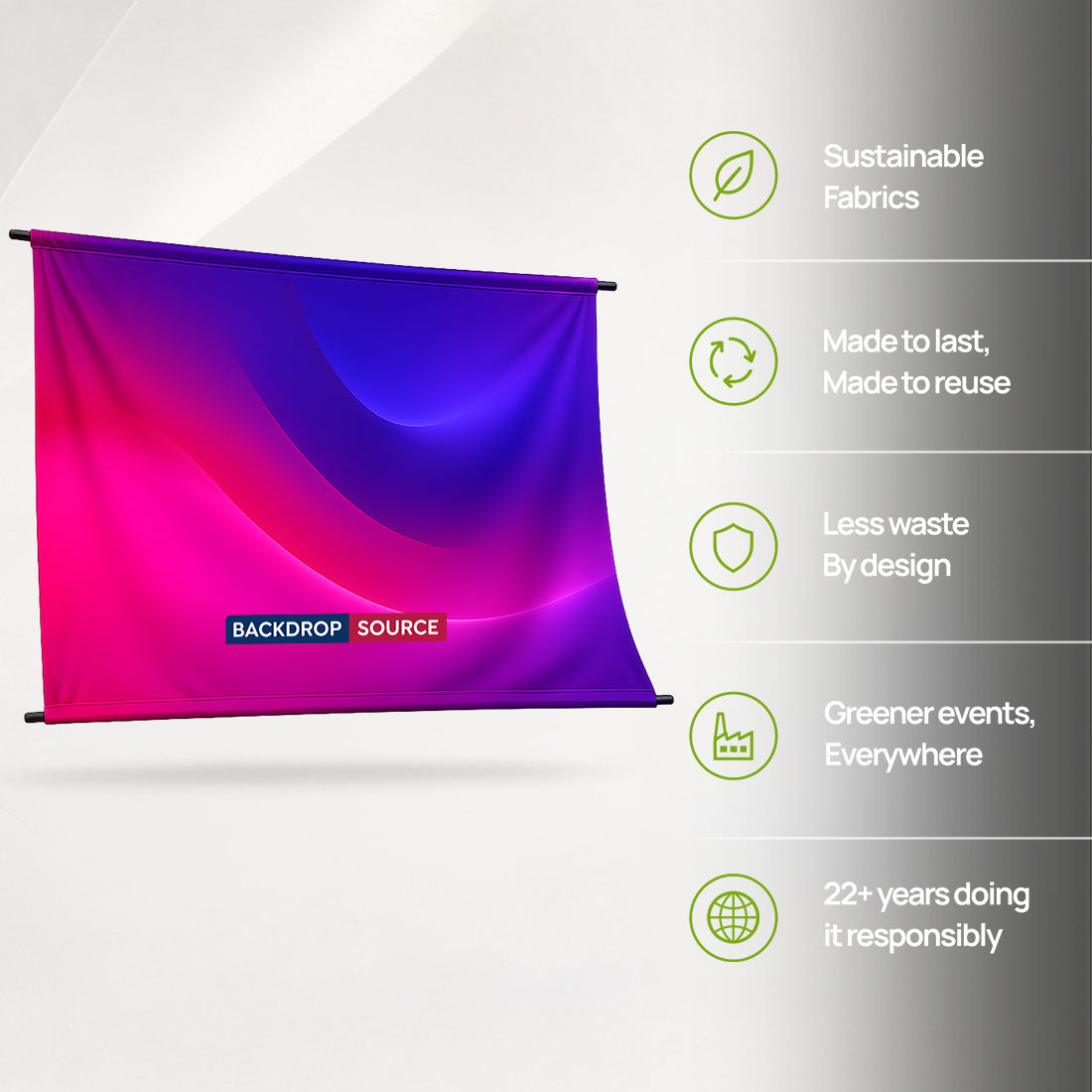 Poly Poplin Fabric Backdrop Printing