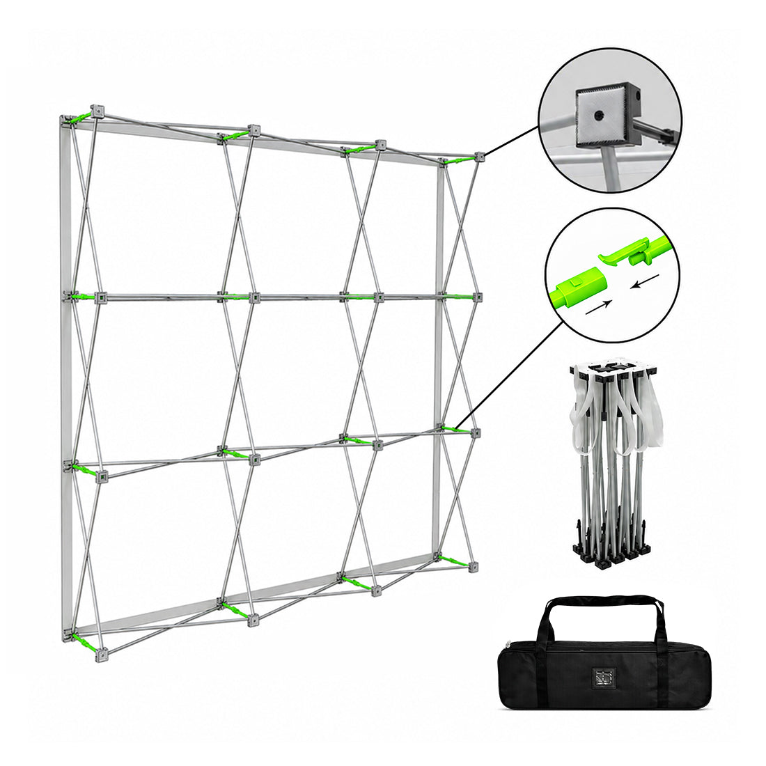 Pared multimedia con velcro, recta y emergente