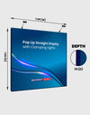 Fabric Popup Straight Backwall Kit with Clamping Lights