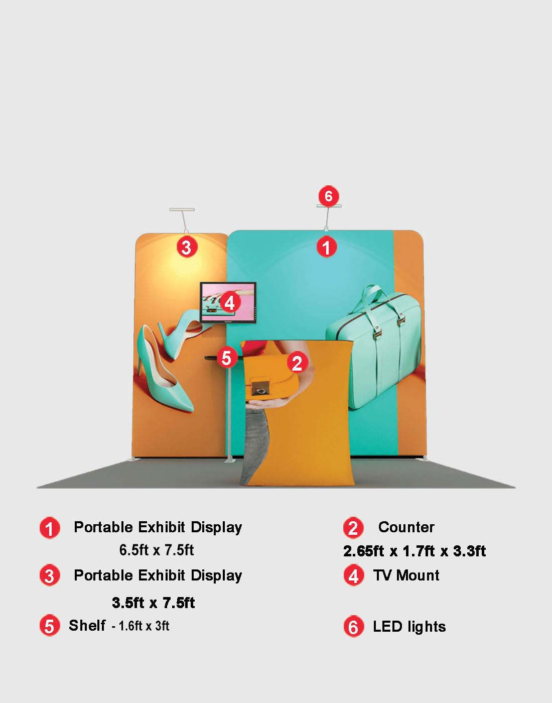 10x10 Portable Exhibit Display – Model 1 | Trade Show USA – Backdropsource