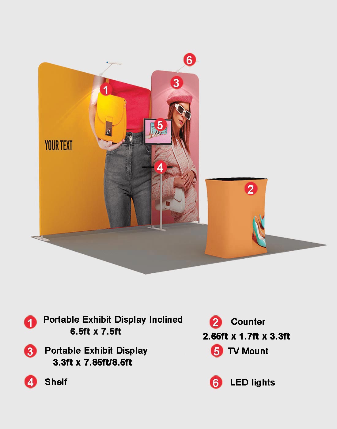 10x10 Portable Exhibit Display – Model 7 | Trade Show USA – Backdropsource