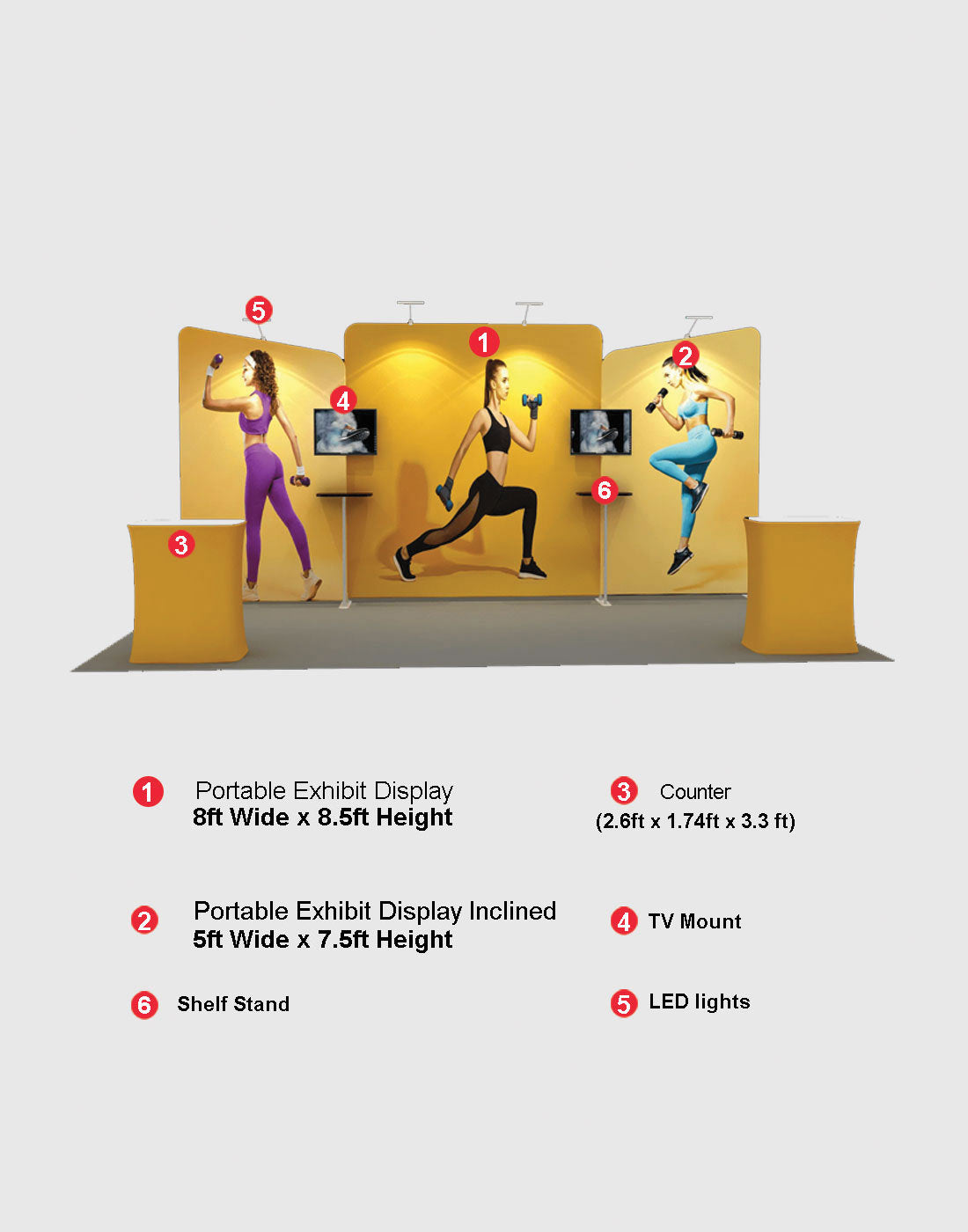 Display Exibitions 20ft x 10ft Portable Exhibit Display – Model 6 | Trade Show Booth USA ...