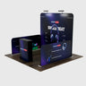 Kit de stand Ultimate de 10 x 10 con pared trasera, paredes laterales, mostrador y luces