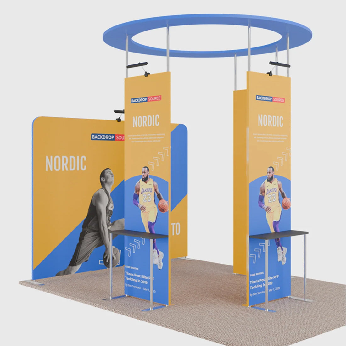 10x10 Straight Fabric Wall Display