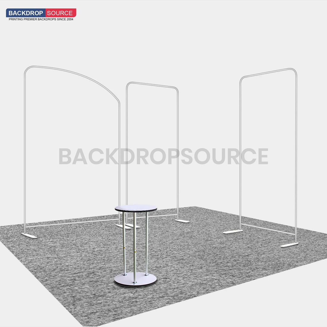 Kit de exhibición de TV premium para stands de 10 pies de ancho
