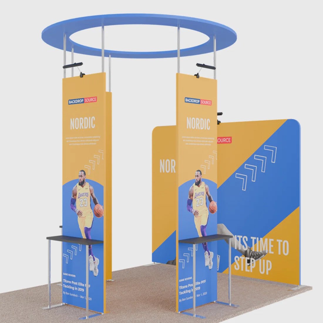 10x10 Straight Fabric Wall Display