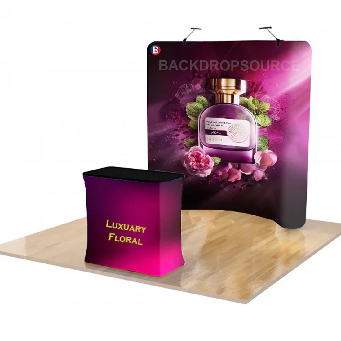 10ft x 10ft Curved Exhibit Pro 3-in-1 Display Kit with Illume Lights