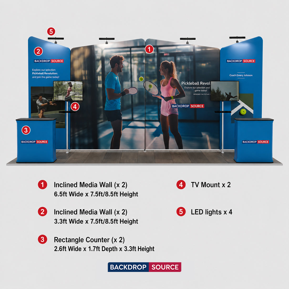 Portable Exhibit Display 20x10 - Model 2 | Booth Kit – Backdropsource
