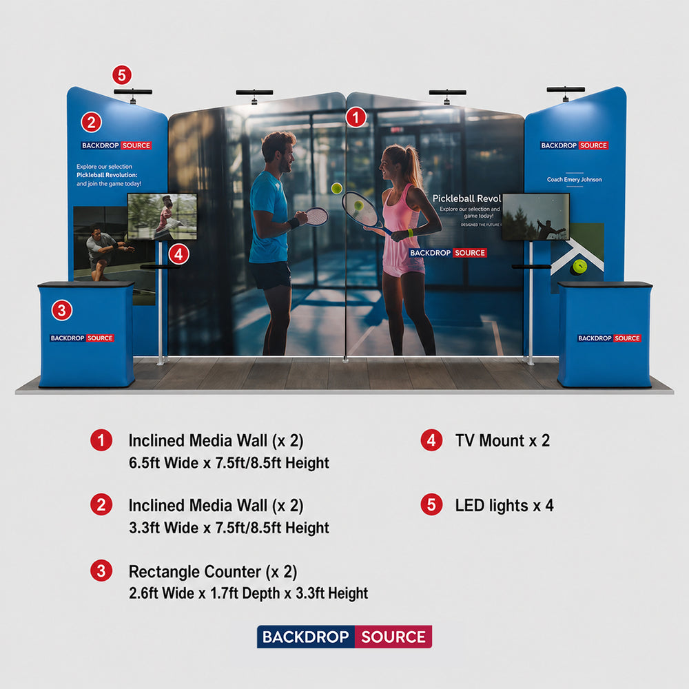 Portable Exhibit Display 20ft x 10ft - Model 2