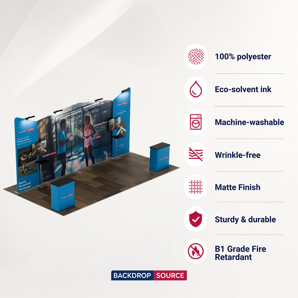 Portable Exhibit Display 20ft x 10ft - Model 2
