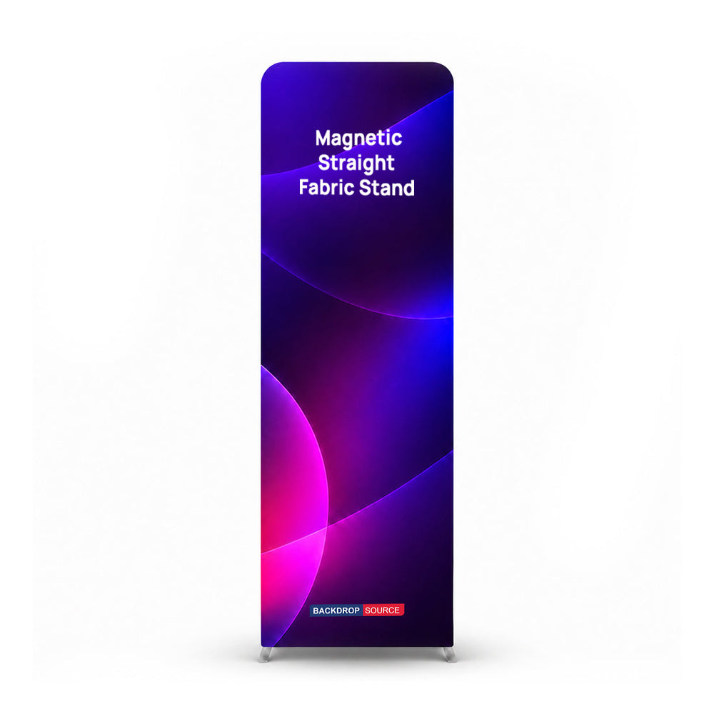 Magnetic Straight Fabric Banner Stand - included in Magnetic Fabric Banner Stand & Pop-Up Booth Exhibition Kit