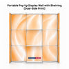 Portable Pop-Up Display Wall with Shelving (Dual-Side Print)