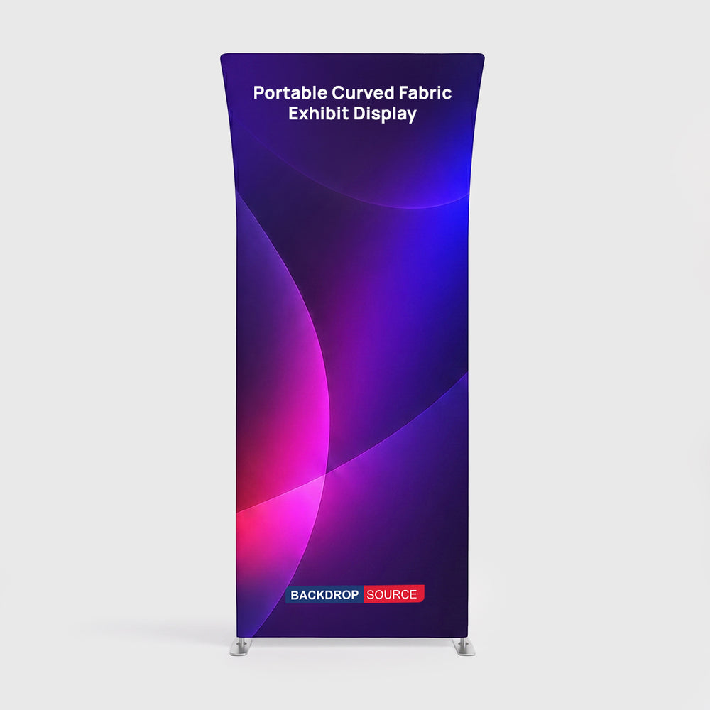 Portable Curved Fabric Exhibit Display