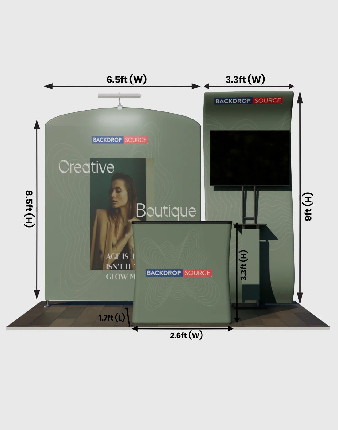 10x10 Portable Exhibit Display – Model 11 | Trade Show USA – Backdropsource