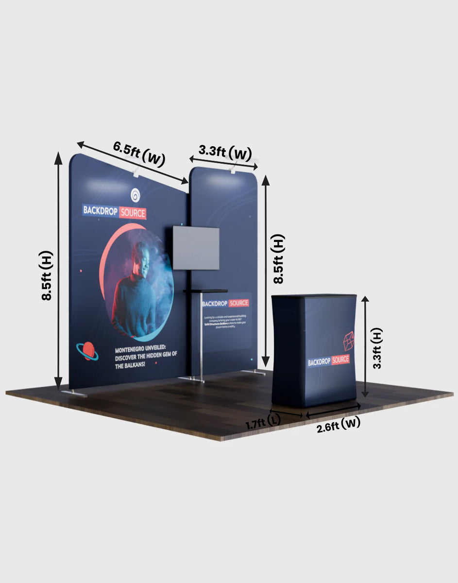 10x10 Portable Exhibit Display – Model 7 | Trade Show USA – Backdropsource