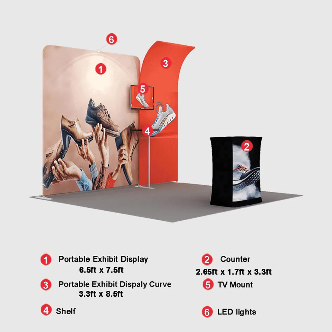 Portable Exhibit Display 10ft x 10ft - Model 6