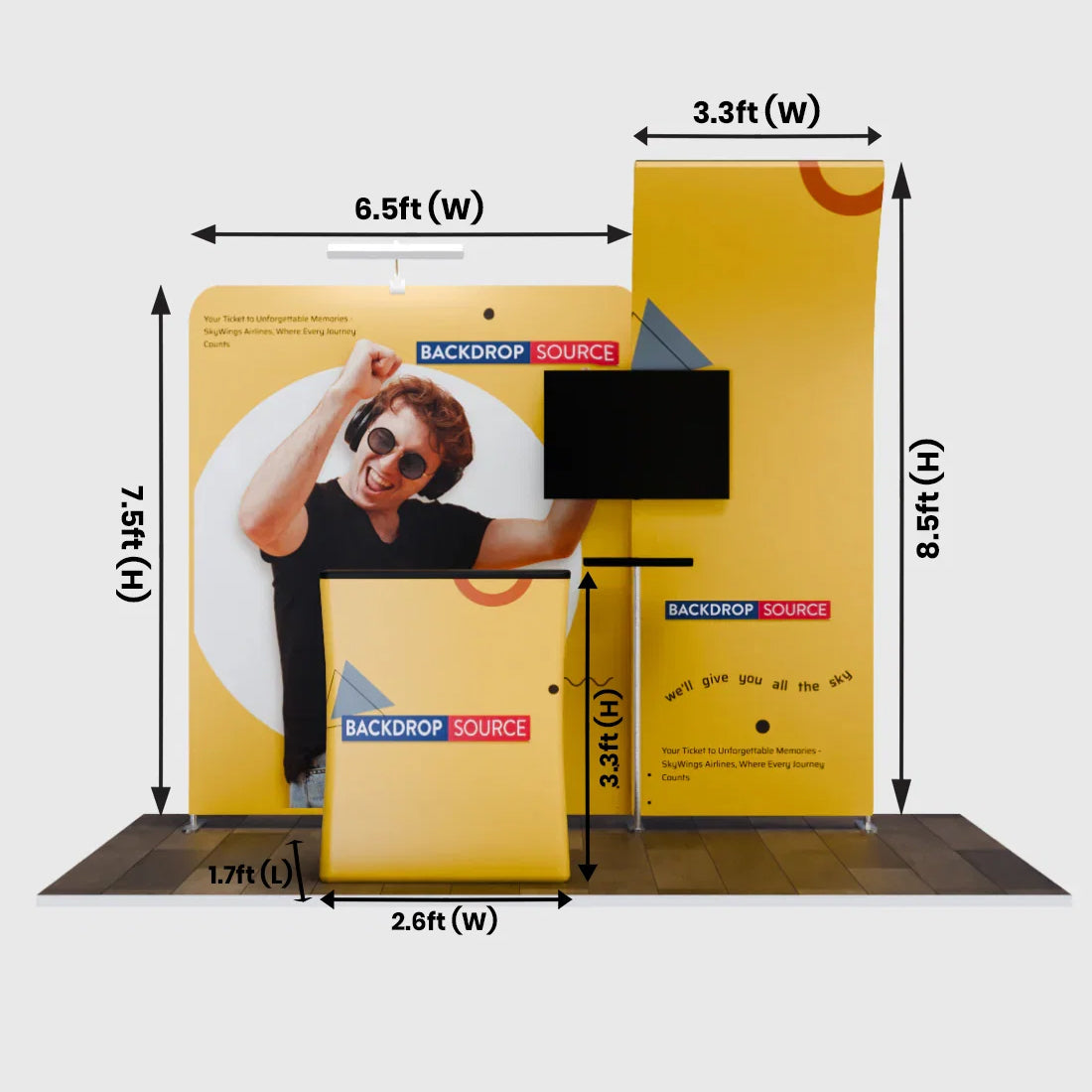 Portable Exhibit Display 10ft x 10ft - Model 6