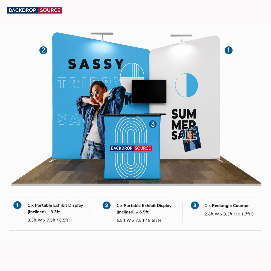 Portable Exhibit Display 10ft x 10ft - Model 4