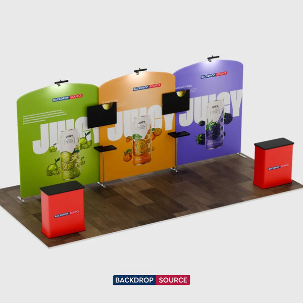 Portable Exhibit Display 20ft x 10ft - Model 11