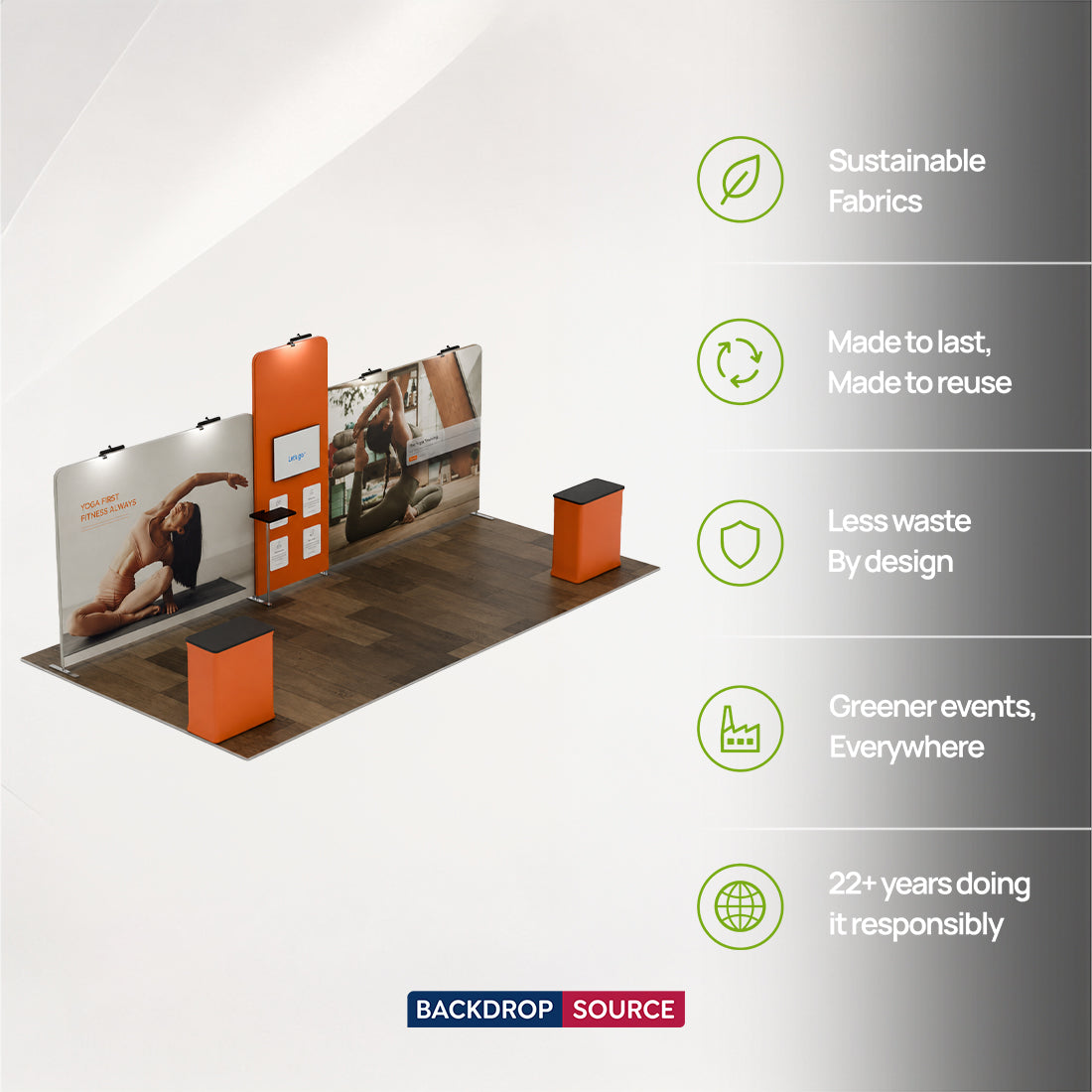 Portable Exhibit Display 20ft x 10ft - Model 12