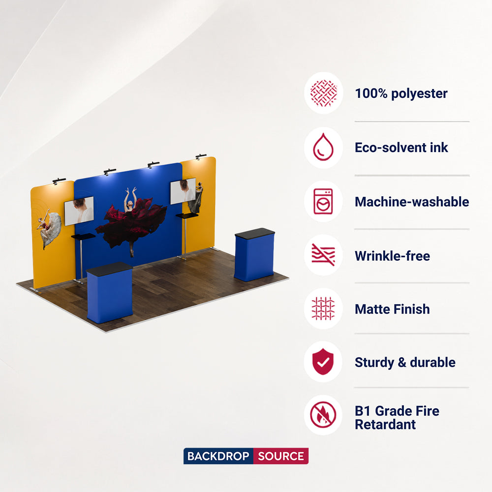 Portable Exhibit Display 20ft x 10ft - Model 4
